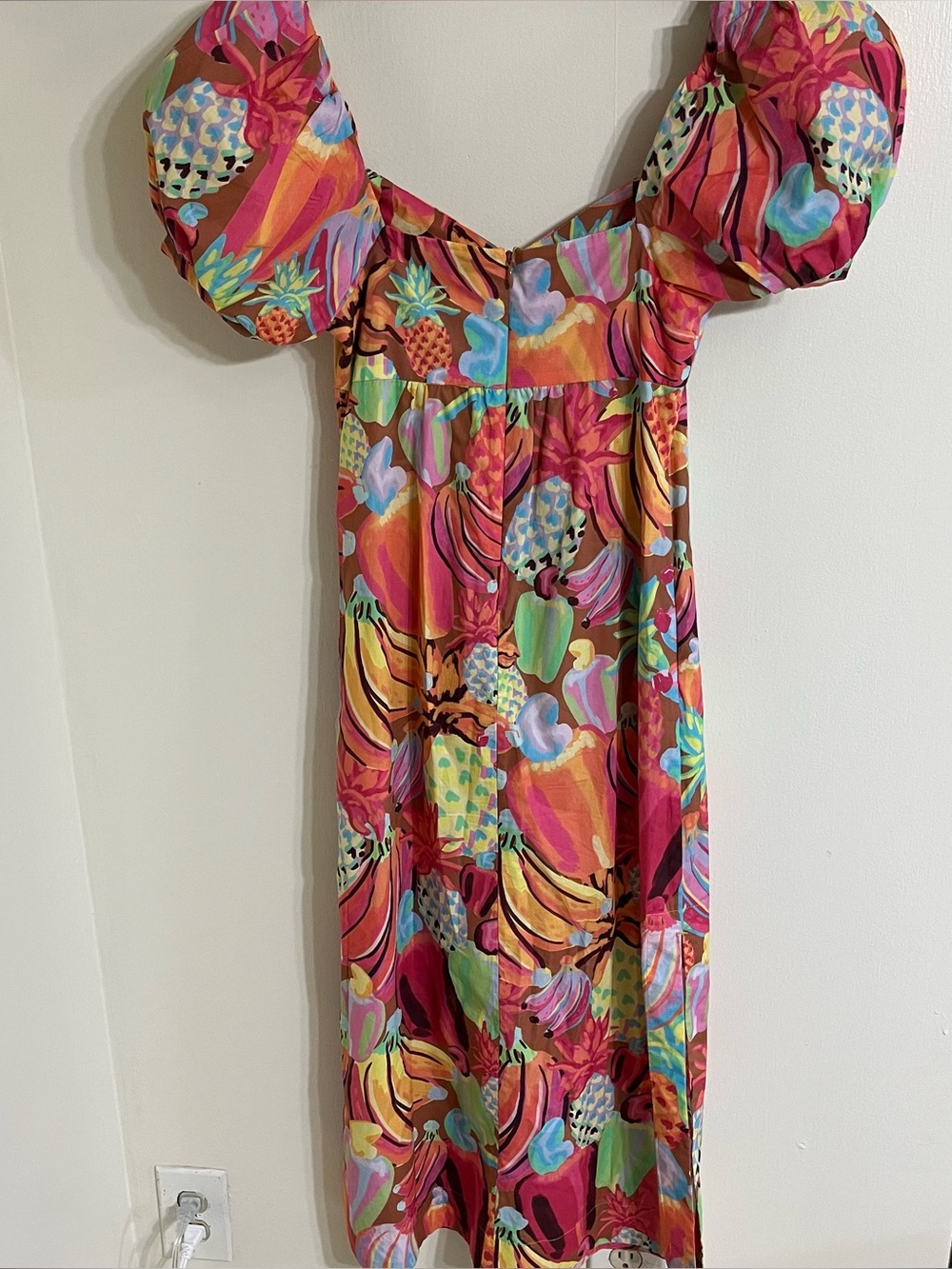 Farm Rio dress fruit salad maxi XS